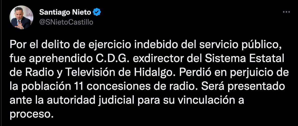 Detienen A Ex Director De Radio Y TV De Hidalgo