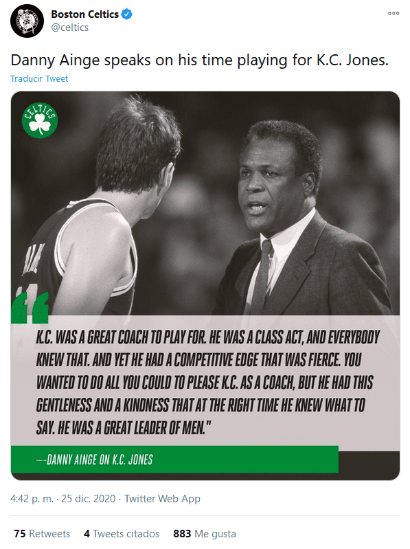 K.C. Jones, leyenda de los Celtics de Boston de la NBA, muere a los 88 años 4