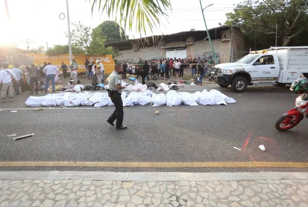 Migrantes muertos en Chiapas.