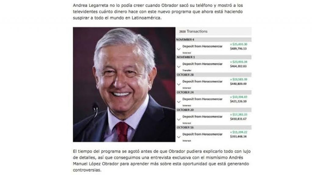 Amlo estafa